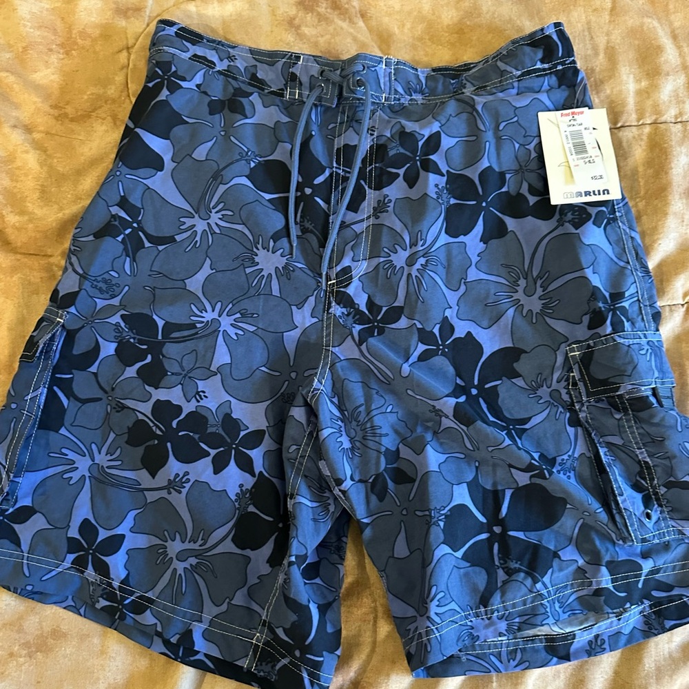 Blue Floral Men's Board Shorts